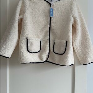 New Jacadi girl Jacket with Black Trim size 12